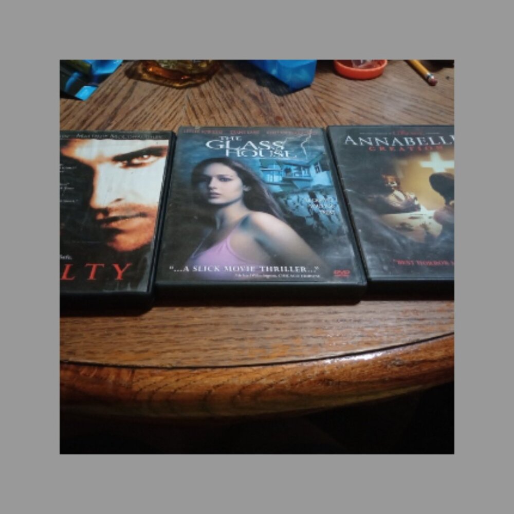 Annabelle Creation, Frailty, Glass House Horror DVDs Movie Lot of 3